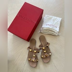 Valentino Roman Stud Slide Sandals